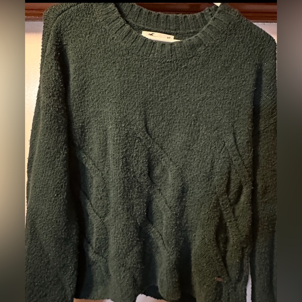 Green Cable Knit Sweater